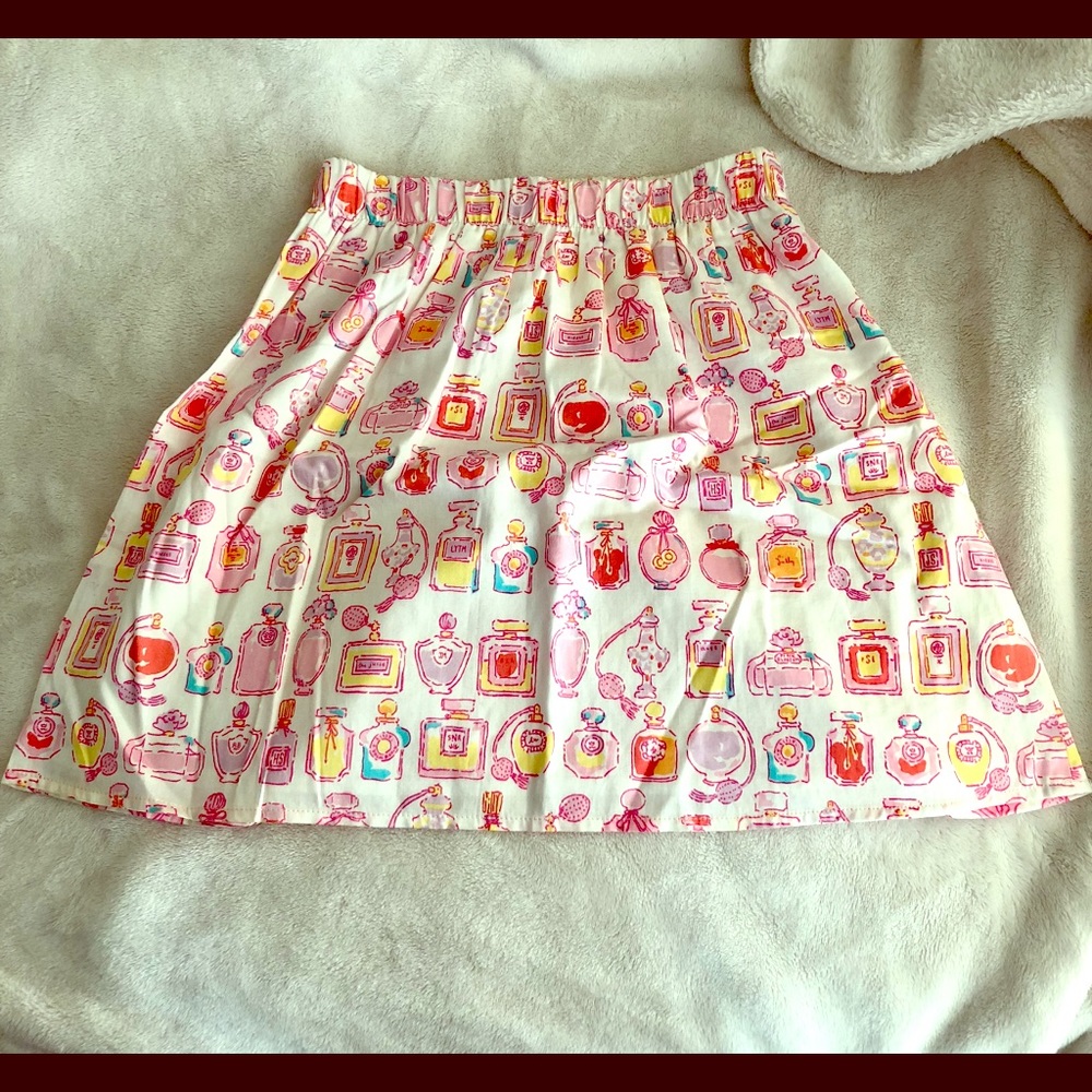 Lilly Pulitzer perfume print skirt size xs